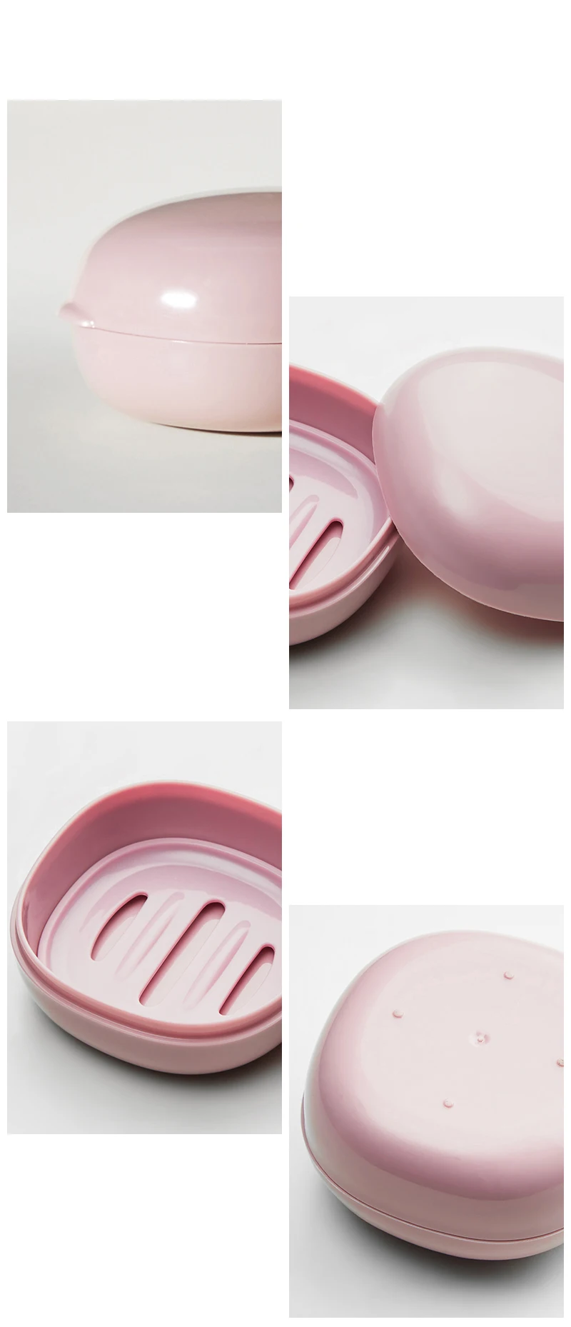 Покрытая мыльница для путешествий с крышкой Герметичная портативная индивидуальная креативная Милая двойная сливная Бытовая мыльница гаджеты для ванной комнаты
