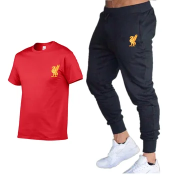 

Summer Hot Sale Men's Sets T Shirts+pants Two Pieces Sets Casual Tracksuit Male 2020 Casual Tshirt Fitness trousers men
