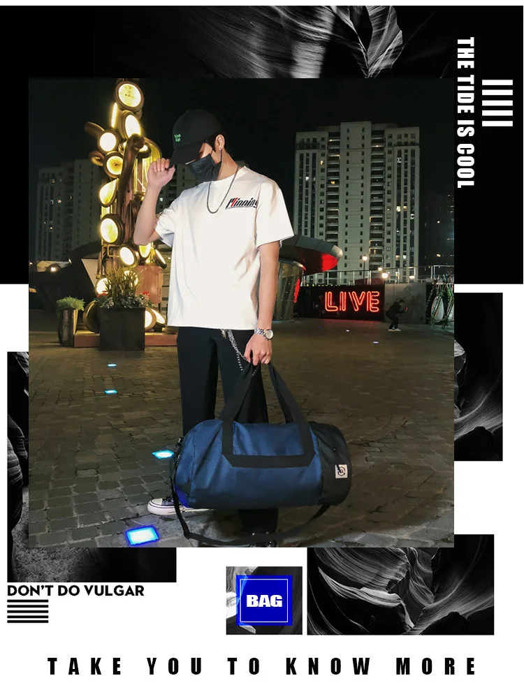 New Style Training Package Sports Large Capacity Travel Shoulder Handbag Swimming Gym Bag Manufacturers Direct Selling