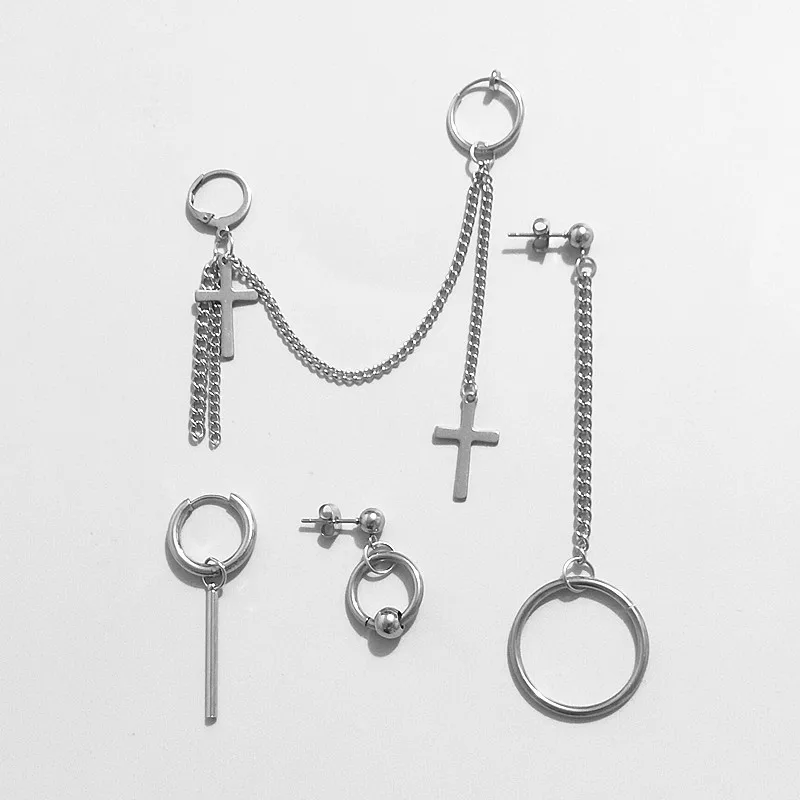 4 шт./компл.; в Корейском стиле; популярный в стиле «хип-хоп» kpop bangtan boys Стад Серьги, модное кольцо из нержавеющей стали, серьги-подвески, ювелирные изделия для мужчин и женщин