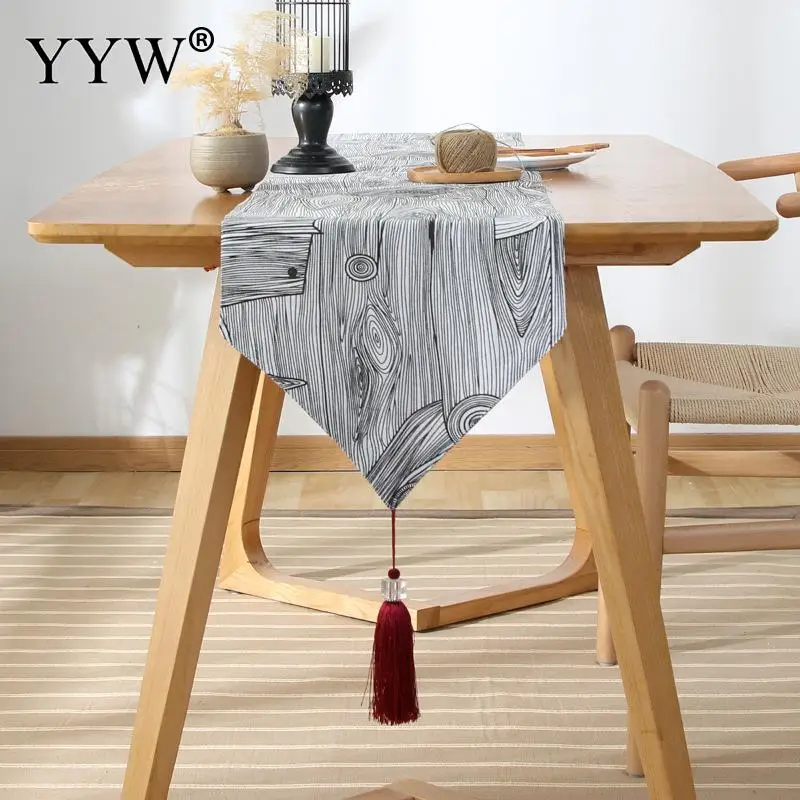 Классический деревянный домашний хлопковый столик-дорожка, модная чайная скатерть, современная роскошная подставка для холодильника, шкаф с флагом