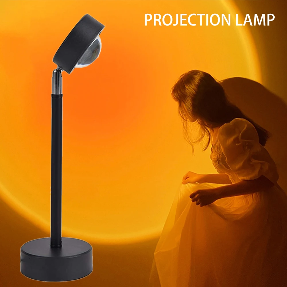 Sunset Projector Lamp USB Rainbow galaxy Atmosphere Led Night Light Home Coffe Shop Background Wall Decoration Colorful Lamp