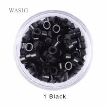 1000 шт., 4,0*2,7*2,7, для наращивания волос, микрозвенья, кольца, бусины, звенья с винтами, алюминиевая нить, 1#, черный