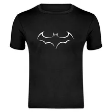 Футболка Новая модная Мужская хлопковая футболка с короткими рукавами, повседневная мужская футболка с принтом летучей мыши, футболки для мужчин и женщин, футболки