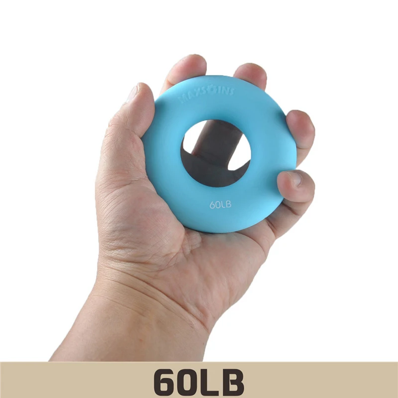 Кремнезема рукоятка гель Портативный зажимное кольцо кистевой эспандер 40/60/80/100 LB ручной сила запястья для тренировки мышц для прочности - Цвет: Небесно-голубой