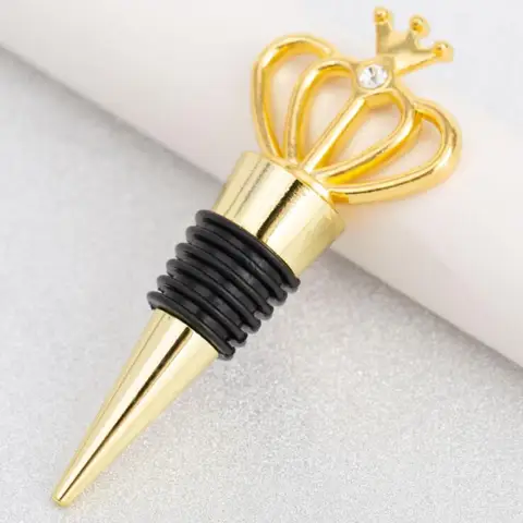 Style Bottle Cork Wedding Crown Wine Bottle Stopper Metal Hotel Decoration Gifts Kitchen Gadget Bar Tool Accessories