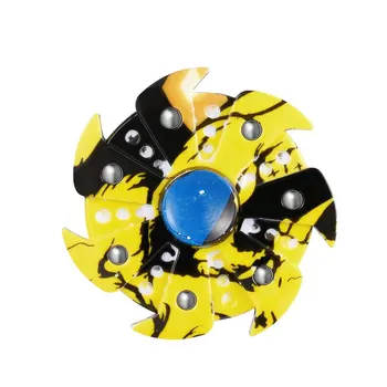 

Durable Funny Relieving ADHD Sufferer Anxiety Stress Reducer Finger Toy Seven Leaves Hand Spinner With Vortex Appearance