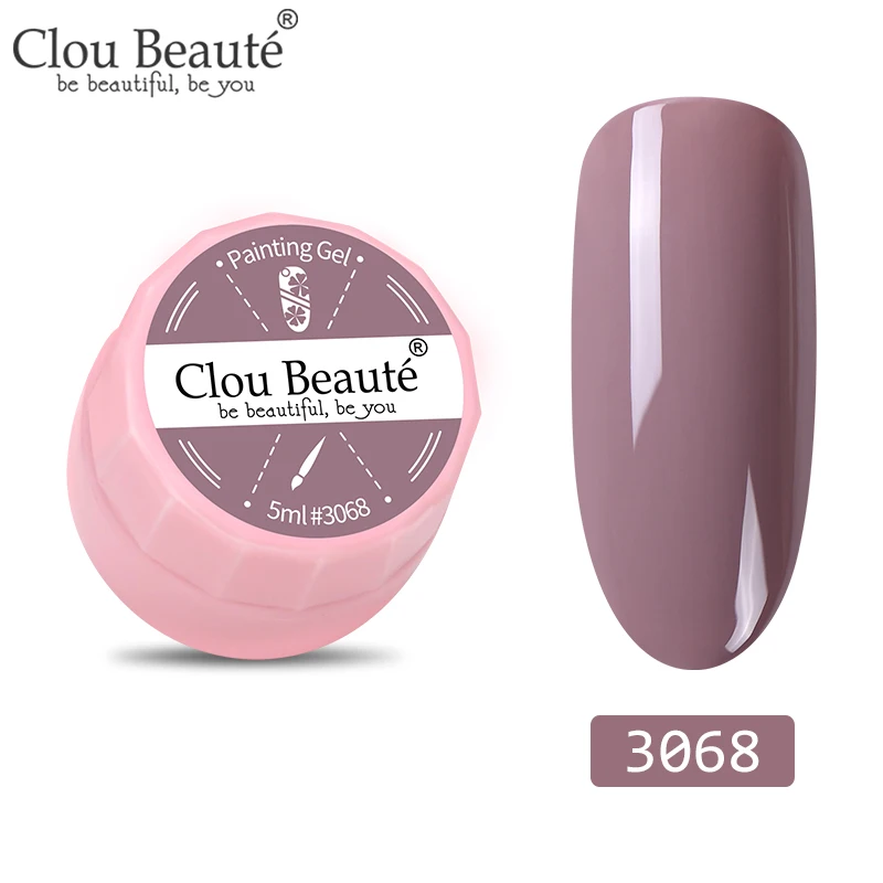 Clou Beaute 72 цвета гель-краска УФ/светодиодный гель для ногтей замачиваемый дизайн ногтей светодиодный лак для ногтей УФ-гель для ногтей DIY Краска паук гель лак - Цвет: 3068