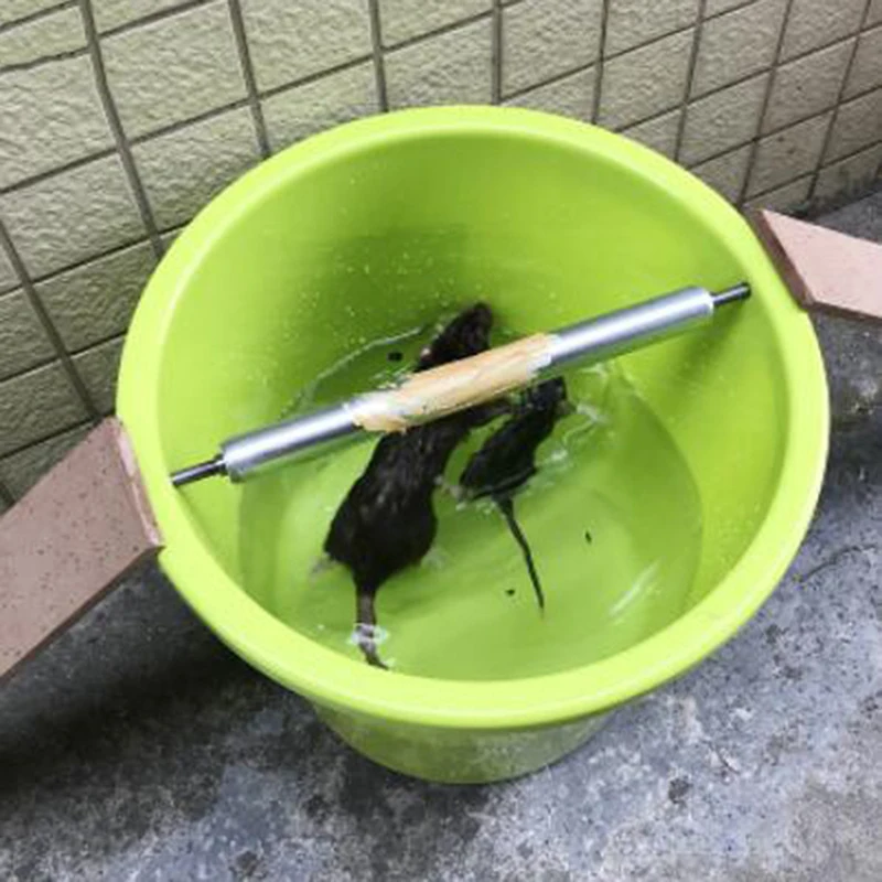 

New 304 Stainless steel Mice Rats Mouse Grasp Bucket Mice Killer Trap Rat Spinning Roller killer Trap Pest Control Tool