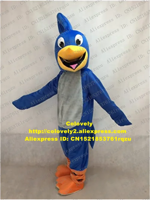 Blue Roadrunner Geococcyx Mascot Costume Adult Cartoon Character Outfit Suit Brand Plan Promotion Meeting Welcome zz8238 | Тематическая