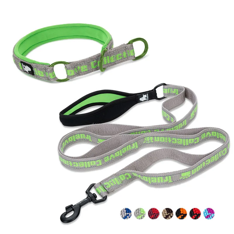 

Truelove Blue Dog Collar And Lead Set Strong Dog Training Collar Pet Choke Soft Adjustable Large Breed Dog Collars And Leashes