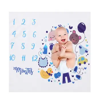 

Multifunction Baby Photography Blanket Cloth Calendar Cartoon Pattern Infant Photo Props Background Backdrop fabrics Accessories
