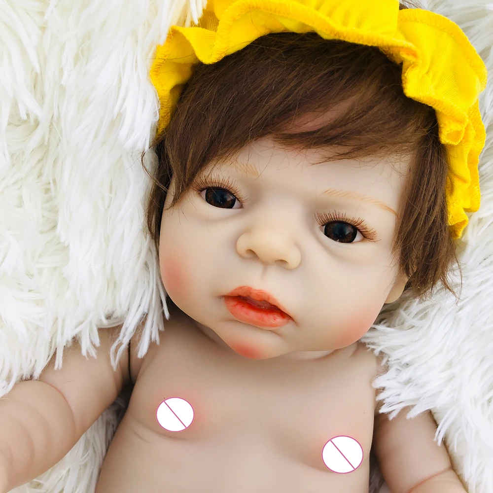 22 дюйма Bebes Reborn baby Doll полностью силиконовая виниловая Кукла reborn girl Реалистичная кукла-Новорожденный игрушка кукла для детского дня подарки