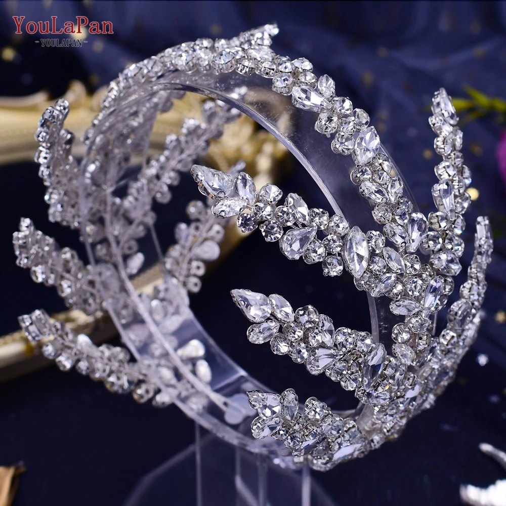 YouLaPan HP425 Bridal Headbands Wedding Tiara and Crown Crystal Headwear Rhinestone Wedding Accessories women Bride Headpiece