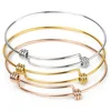 Stainless Steel Bracelet for Women Expandable Diameter Viking DIY Thread Twist Bangles Adjustable Jewelry Pulseiras Feminina 2