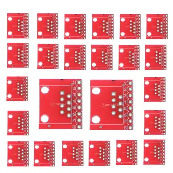

24pcs High Quality Mini PCB RJ45 Connector Modular Ethernet Breakout Board Modules Network Connector