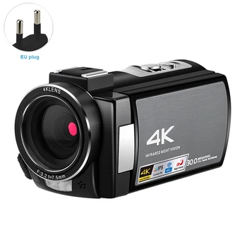 

Portable CMOS Sensor Video Camera Vlogging IR Night Vision HD 16x Manual Zoom Touch Screen 4K Camcorder With Wide Angle Lens