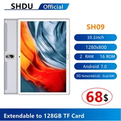 SHDU – tablette Pc Android, 10.1 pouces, Quad core, Google Play, 3G, appel téléphonique, GPS, WiFi, Bluetooth, panneau en verre, 10 pouces, nouveauté 