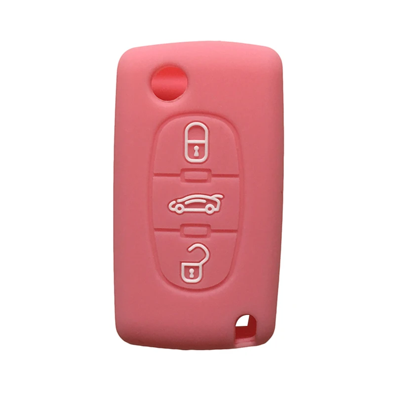 Силиконовый чехол для автомобильного ключа Peugeot 206 307 208 308 407 207 3008 4008 RCZ 607 SW
