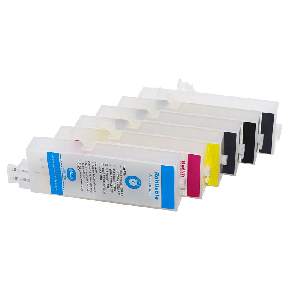 6Colors Refillable Ink Cartridge for Canon PFI 102 for Canon iPF500
