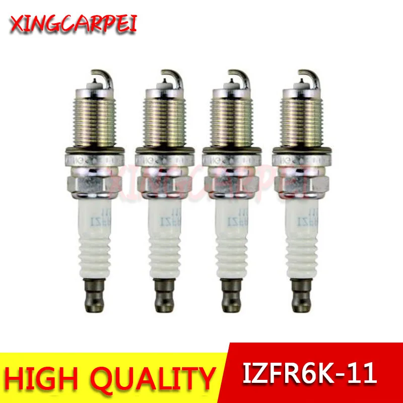 Высокое качество 4 шт./лот IZFR6K 11 иридиевая Свеча зажигания для Honda ACURA 6994 IZFR6K-11