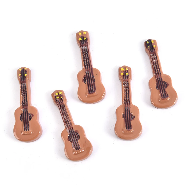 

Cute 5Pcs Guitar 1/12 Dollhouse Accessories Miniature Instrument Part for Home Decor Kid Wood Furniture Craft Ornament