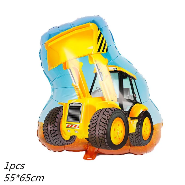 Gleemix 16 Stück Traktor Luftballons 12 Zoll - Baustellen Deko Für Kindergeburtstag | Bagger Motto