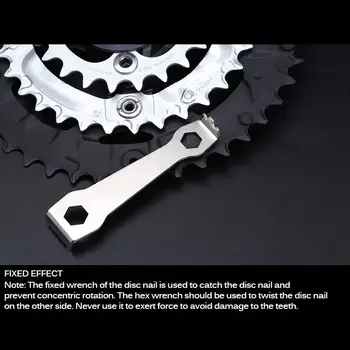 

Steel Bike Crankset Bolt Fixed Wrench Bicycle Repair Tool Bicycle Sprocket Wheel Removal Tool