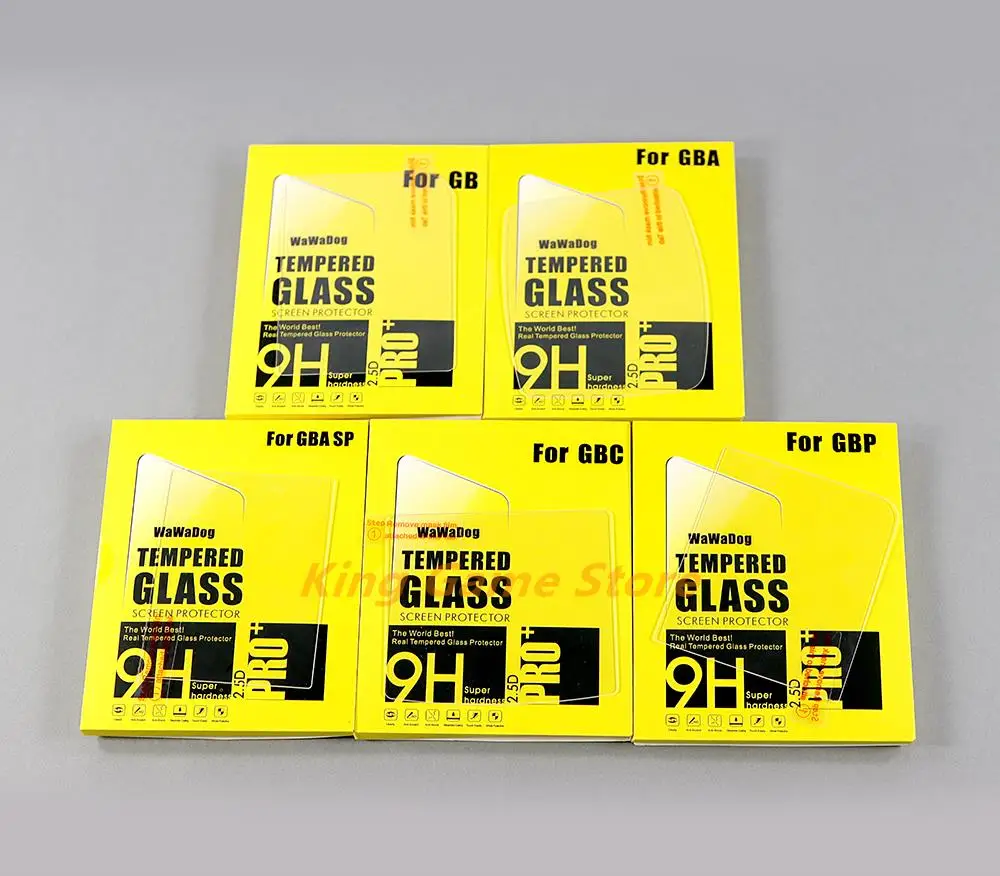 1pc/lot Glass Tempered film for Gameboy GB GBA GBC GBP GBA SP Tempered film glass guard Protection screen Anti Scratch