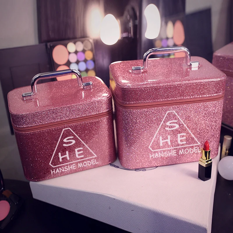 

Make up bag for women portable large capacity net red ins wind super fire small travel goods storage box simple box portable