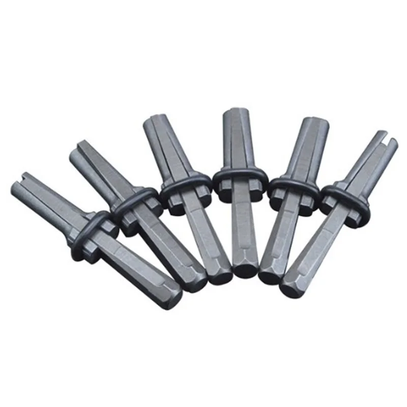 Hot 6Pcs/Set 16mm Plug Wedges Feather Shims Concrete Rock Stone Splitter Hand Tools(5/8inch)