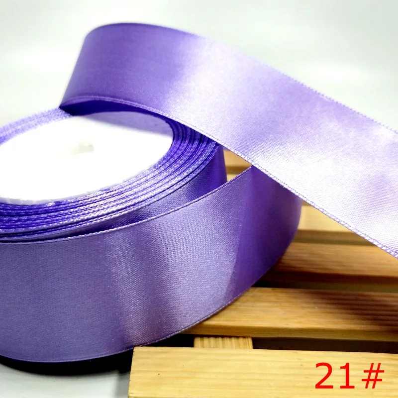 HL 5 meters 15/20/25/40/50mm  Solid Color Satin Ribbons Wedding Decorative Gift Box Wrapping Belt DIY Crafts
