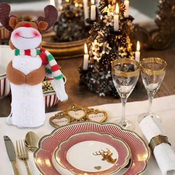 

Cute Christmas Towel Santa Claus Snowman Deer Christmas Day Decoration^_^