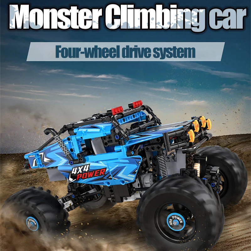 Cada 4WD 오프로드 원격 제어 자동차 빌딩 블록 도시 레이싱 카 RC 버기 트럭 SUV 픽업 벽돌 장난감 소년을위한