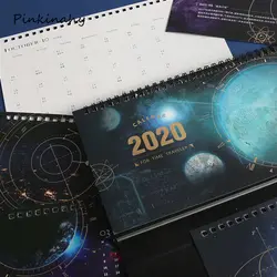 2020 крутая планета фольга календари Большая Луна настольная бумага календарь двойной ежедневный планировщик стол планировщик годовой