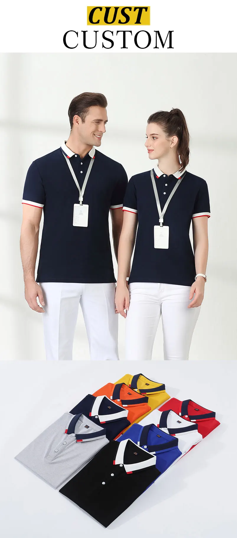 100% Cotton Summer Male Polo Custom Company Work Clothes Printed Logo/embroidery Men And Women Casual High-end Polo 10 Hf5ffe3c7b4c649a98574bb9fb7868614K