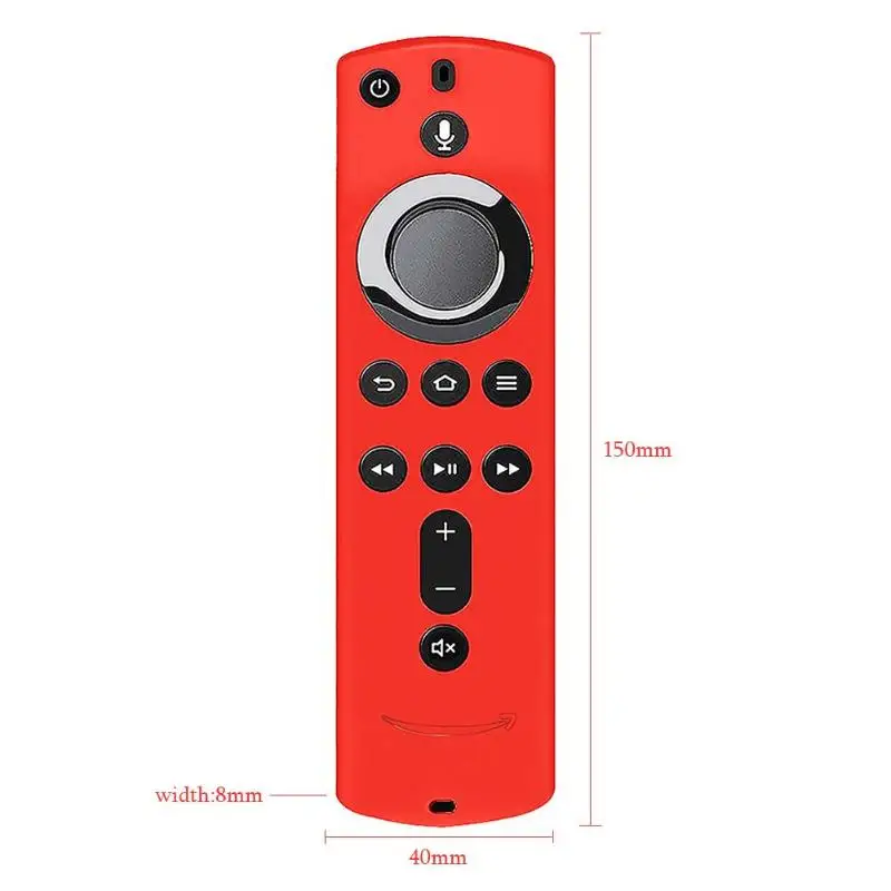 5,9 дюймов силиконовый защитный чехол для Amazon Fire tv пульт дистанционного управления Водонепроницаемый Прозрачный долговечный - Цвет: Red