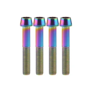 

4pcs M10x55 60 70 80 85 100mm Taper Head Titanium Ti Bolts For Ducati Front Brake Caliper Motor Screws Pitch 1.25 1.5