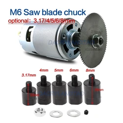 Saw Blade Chuck M6 Connecting Rod 3.17/ 5/ 6/ 8mm Coupling Chuck Adapter Angle Grinder Spindle Cutting Machine Electric Drill