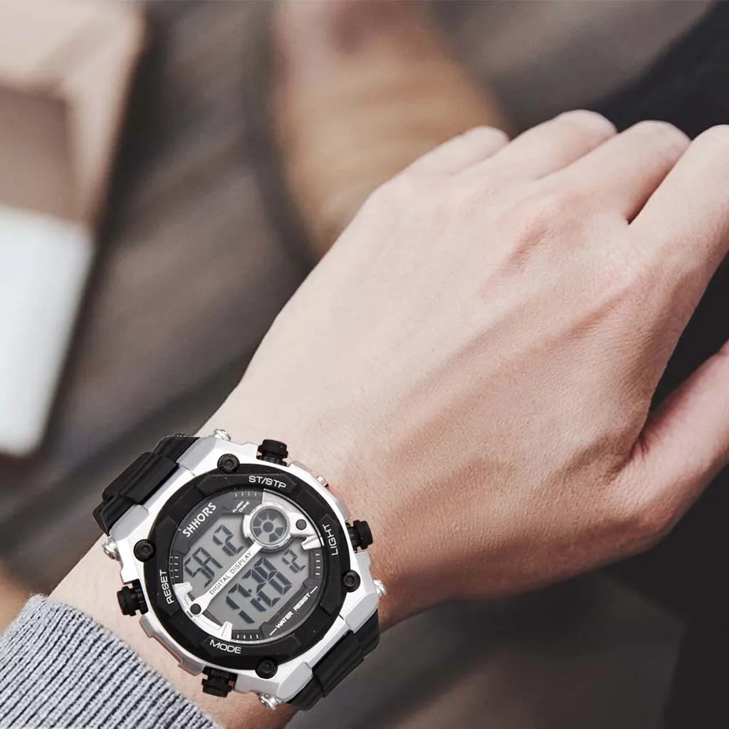 30 м Водонепроницаемые мужские электронные часы светодиодный мужские цифровые часы мужские спортивные часы relojes digitales reloj светодиодный zegarek elektroniczny