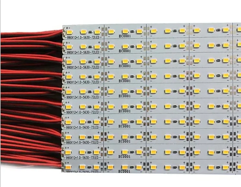 SMD 5630 Led бар алюминиевая печатная плата IP20 не водонепроницаемый 0,5 м светодиодная жесткая полоса 36led/0,5 м DC 12 В для украшения витрины