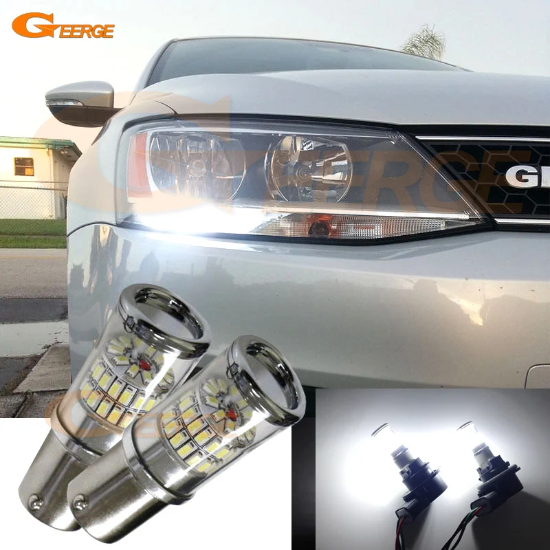 

Excellent Xenon HID White Reflector 1156 S25 LED Bulbs for Volkswagen MK6 Jetta 2011-2014 Daytime DRL Light led light