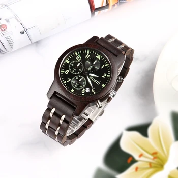 

Full Wood Wristwatch Handmade Lightweight Fashion Wooden Watches Women Creative Dial Watch with Box Clock Female 2020 News 18115
