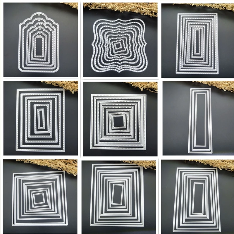 Cadres de cartes carrées courbes, fabrication de bordure, matrices de