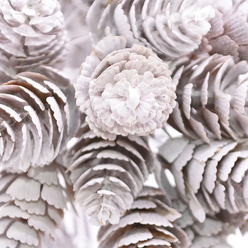 12pcs 4cm Artificial Pine Cone Nuts Fake Flowers Pineapple Grass for Wedding Christmas Decoration DIY Scrapbooking Gift Decor 75