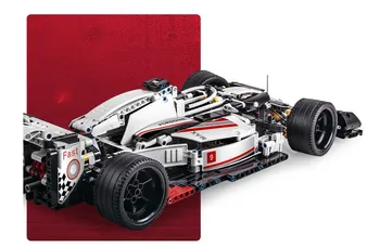 

Technic White & red City F1 Racing car Building Blocks Model Educational DIY Creator Expert Bricks Toys For Children