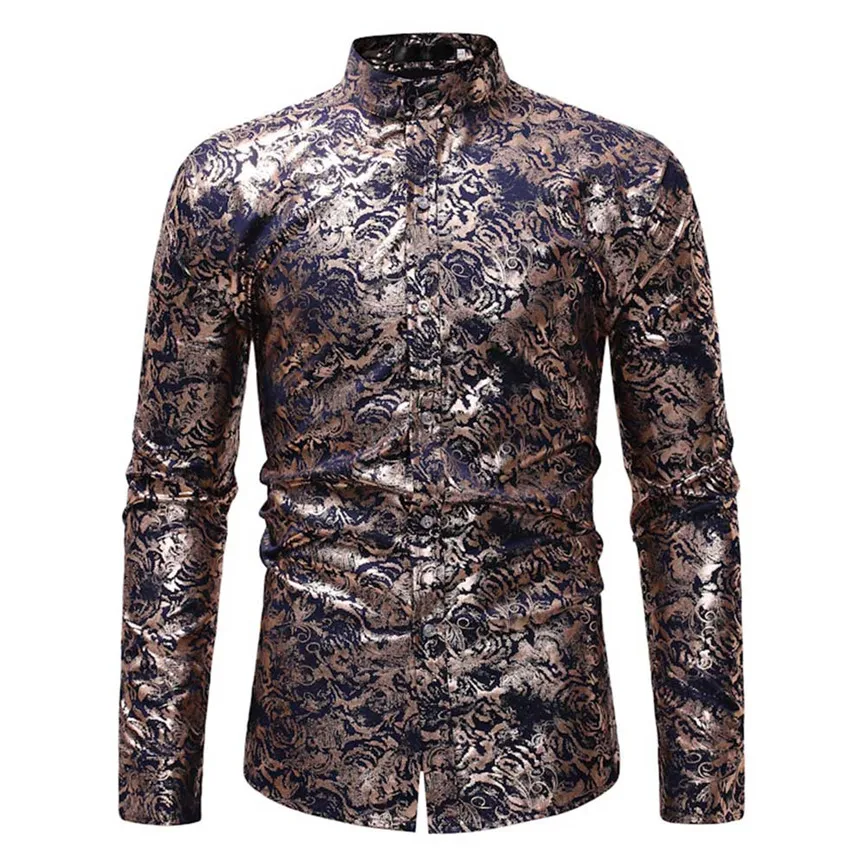 Chemise Homme Manche Longue мужская рубашка с длинным рукавом Осень зима рисунок большой