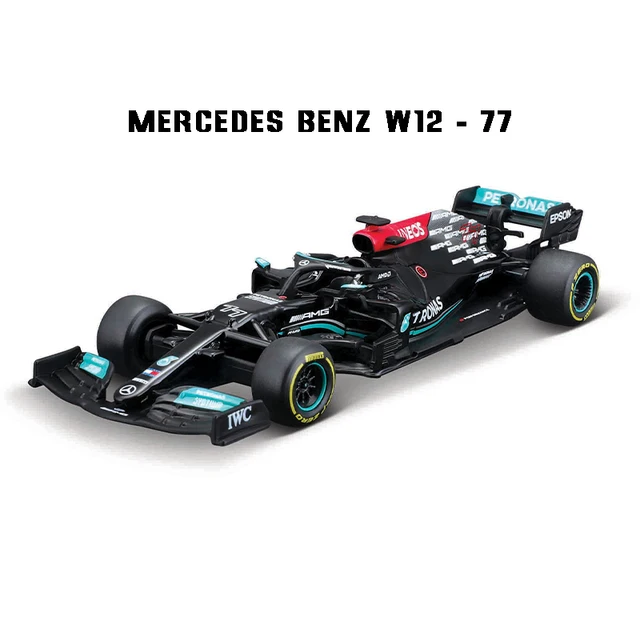 Burago 1:43 Mercedes-Benz AMG W12 44 77 Alloy F1 car model die-casting model car simulation car decoration collection gift toy 3