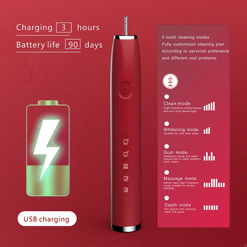 xiaomitoo Toothbrush Electric Rechargable Sonic Whitening Waterproof Teeth Brush Adult Oral Health Ultrason Electric Toothbrush xiaomitoo Toothbrush Electric Rechargable Sonic Whitening Waterproof Teeth Brush Adult Oral Health Ultrason Electric Toothbrush
