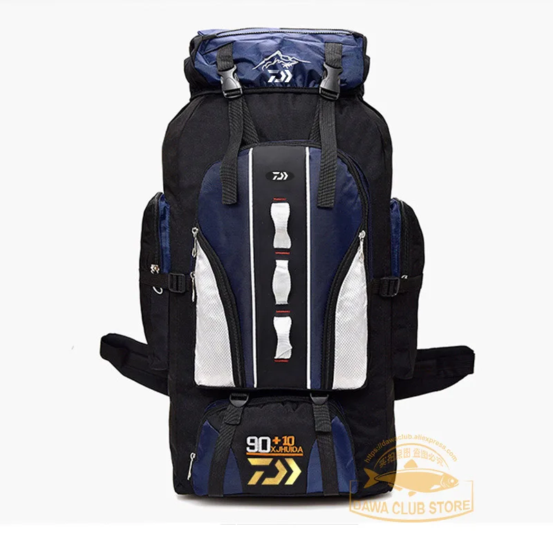 Дайв Рыбалка рюкзак 90L+ 10L рыболовный инструментарий Кемпинг рюкзак для альпинизма и путешествий на открытом воздухе dawa, рыболовство мульти-рюкзак с карманами
